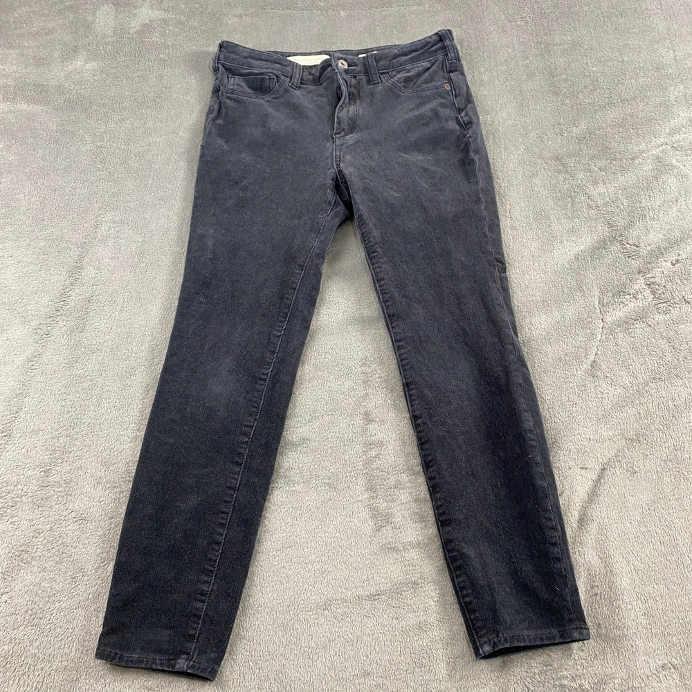 Pilcro by Anthropologie High Rise Skinny Corduroy‎ Pants Womens 28 Charcoal Grey